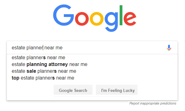 Google Estate Planner near me